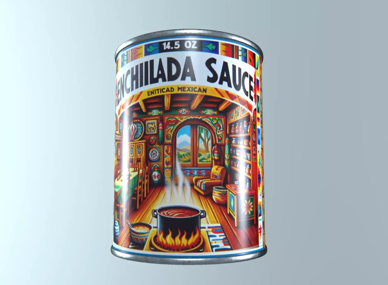 Canned Enchilada Sauce 3D model