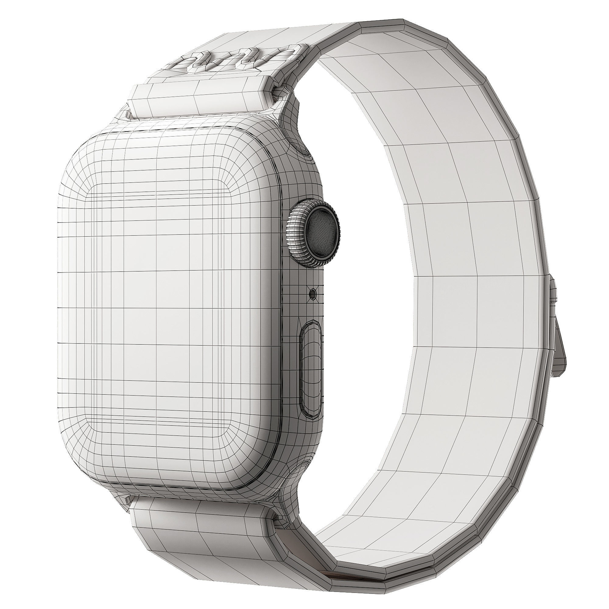 Apple Watch Series 9 Nike Sport Loop Starlight Pink 3D model_6