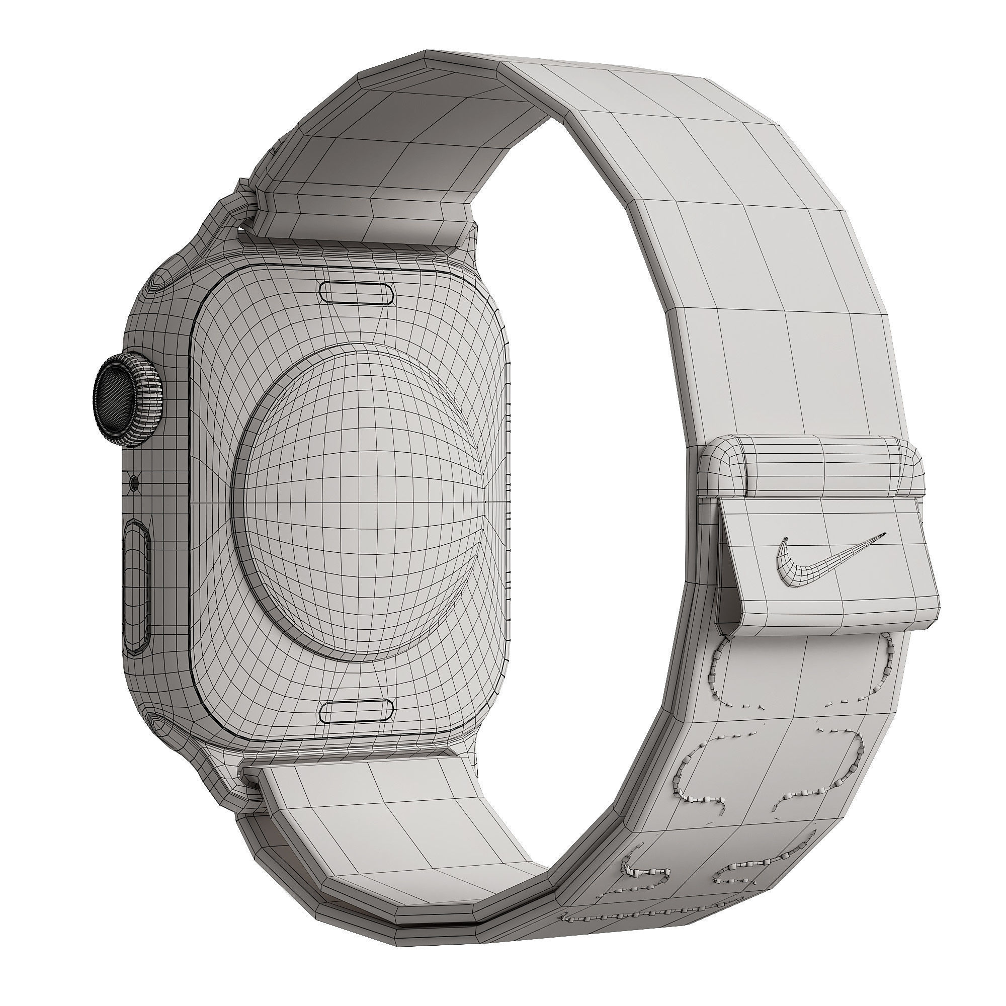 Apple Watch Series 9 Nike Sport Loop Starlight Pink 3D model_8