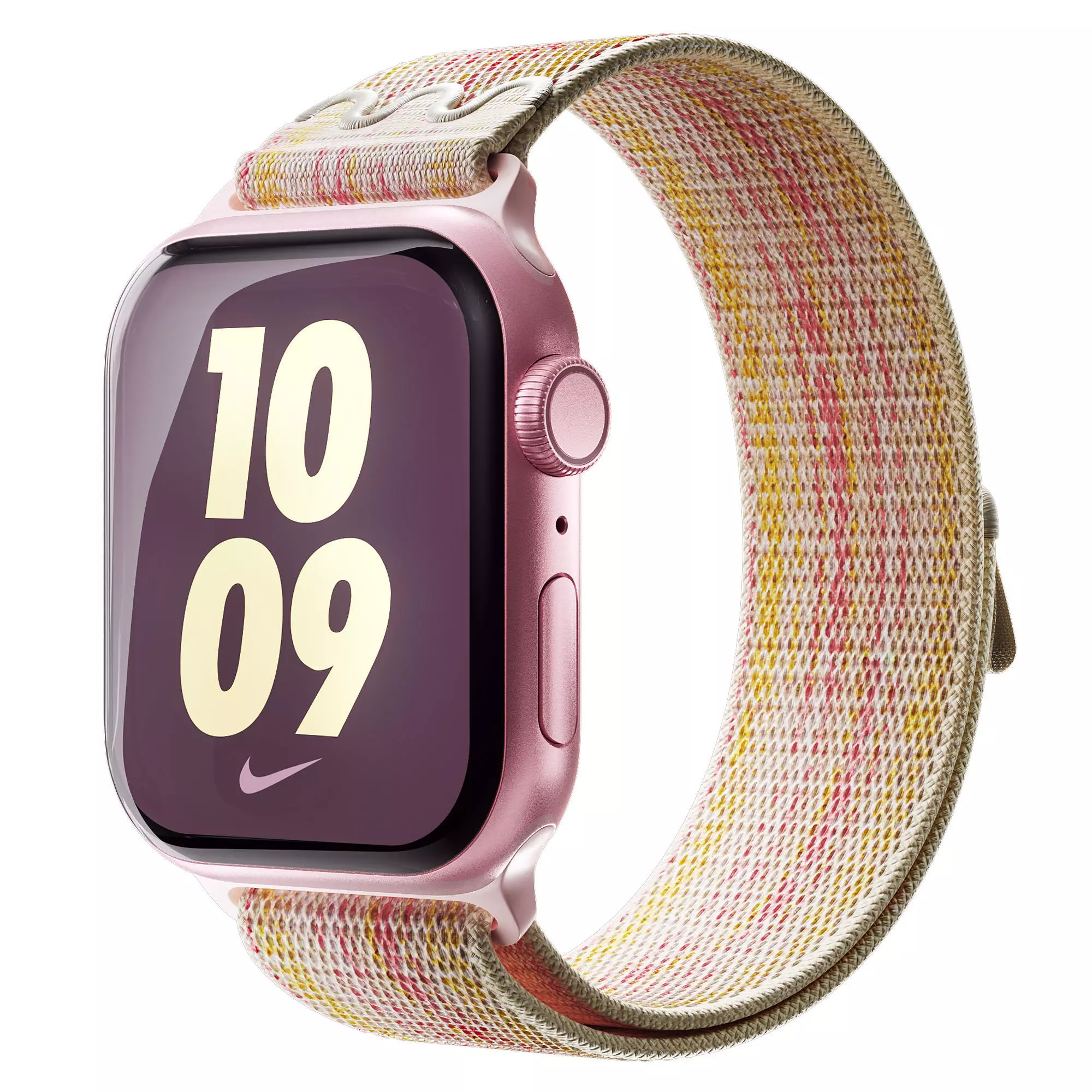 Apple Watch Series 9 Nike Sport Loop Starlight Pink 3D model_0