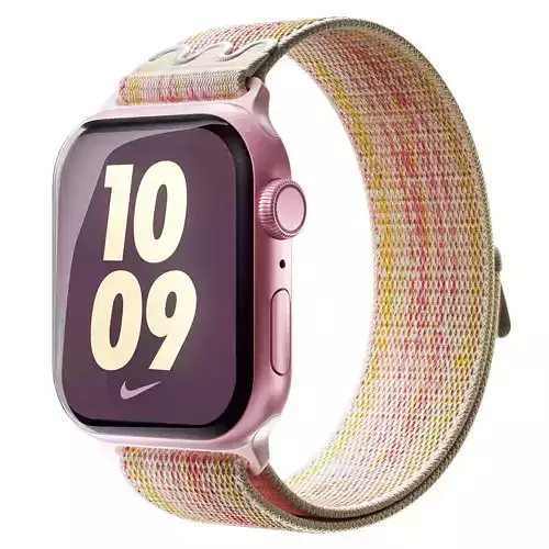 Apple Watch Series 9 Nike Sport Loop Starlight Pink