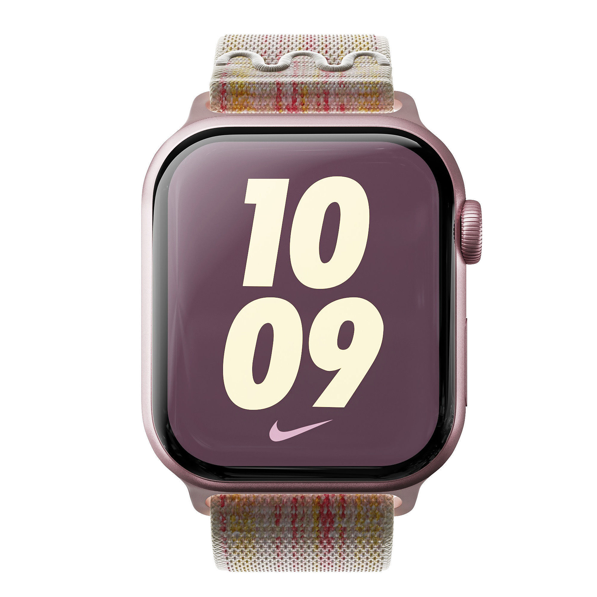 Apple Watch Series 9 Nike Sport Loop Starlight Pink 3D model_5