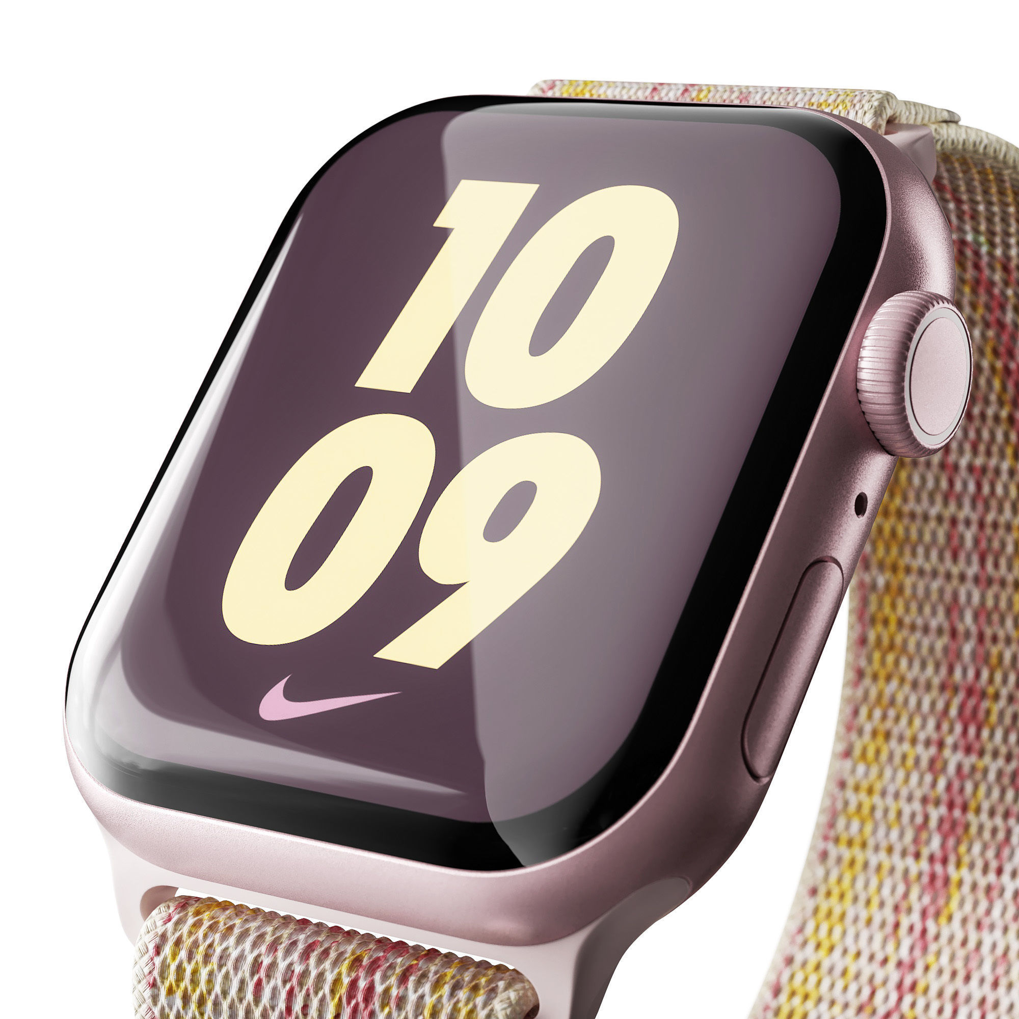 Apple Watch Series 9 Nike Sport Loop Starlight Pink 3D model_4