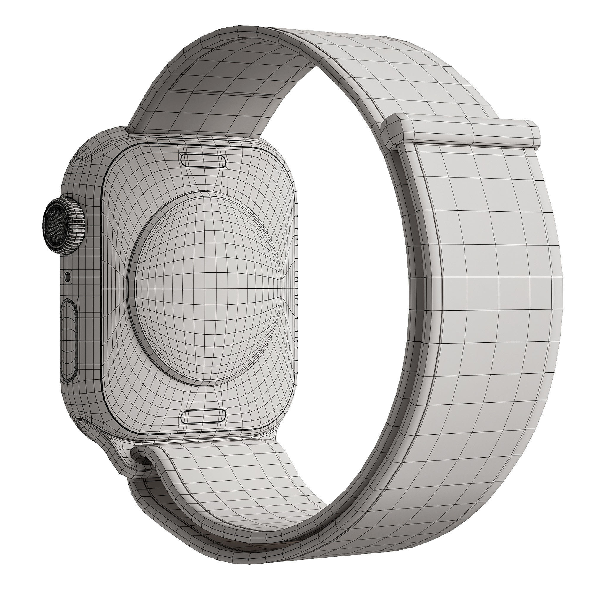 Apple Watch Series 9 Starlight Sport Loop 3D model_8