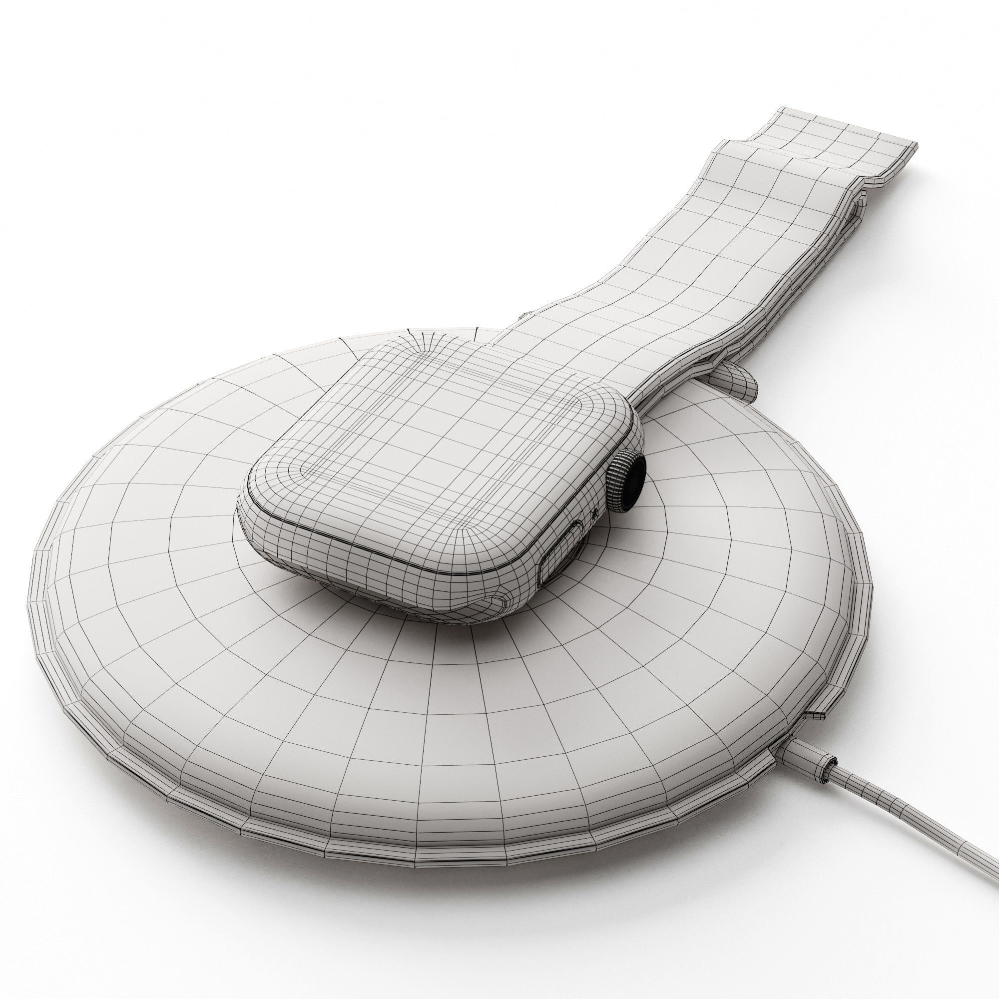 Apple Watch Series 9 Starlight Sport Loop 3D model_6