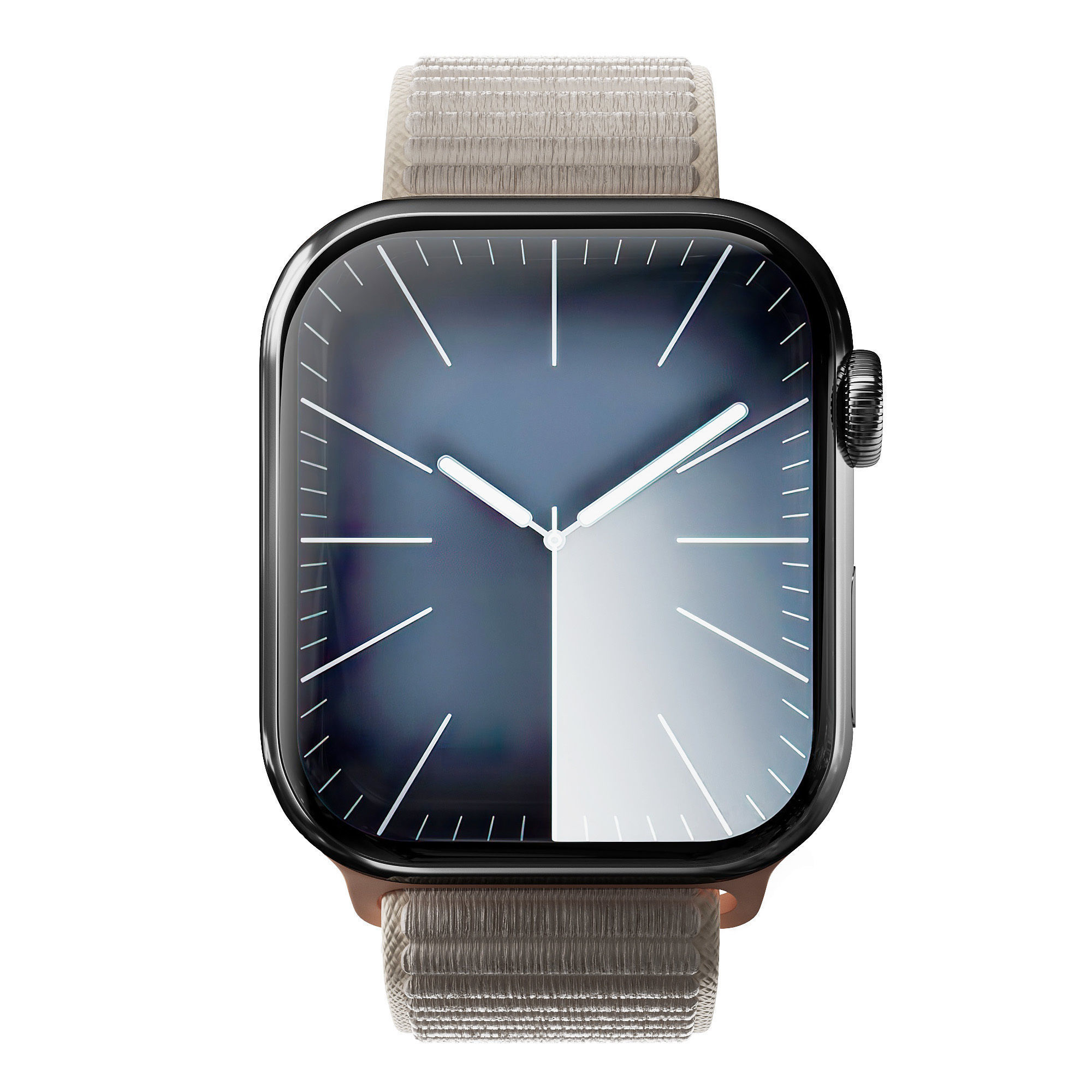 Apple Watch Series 9 Starlight Sport Loop 3D model_5