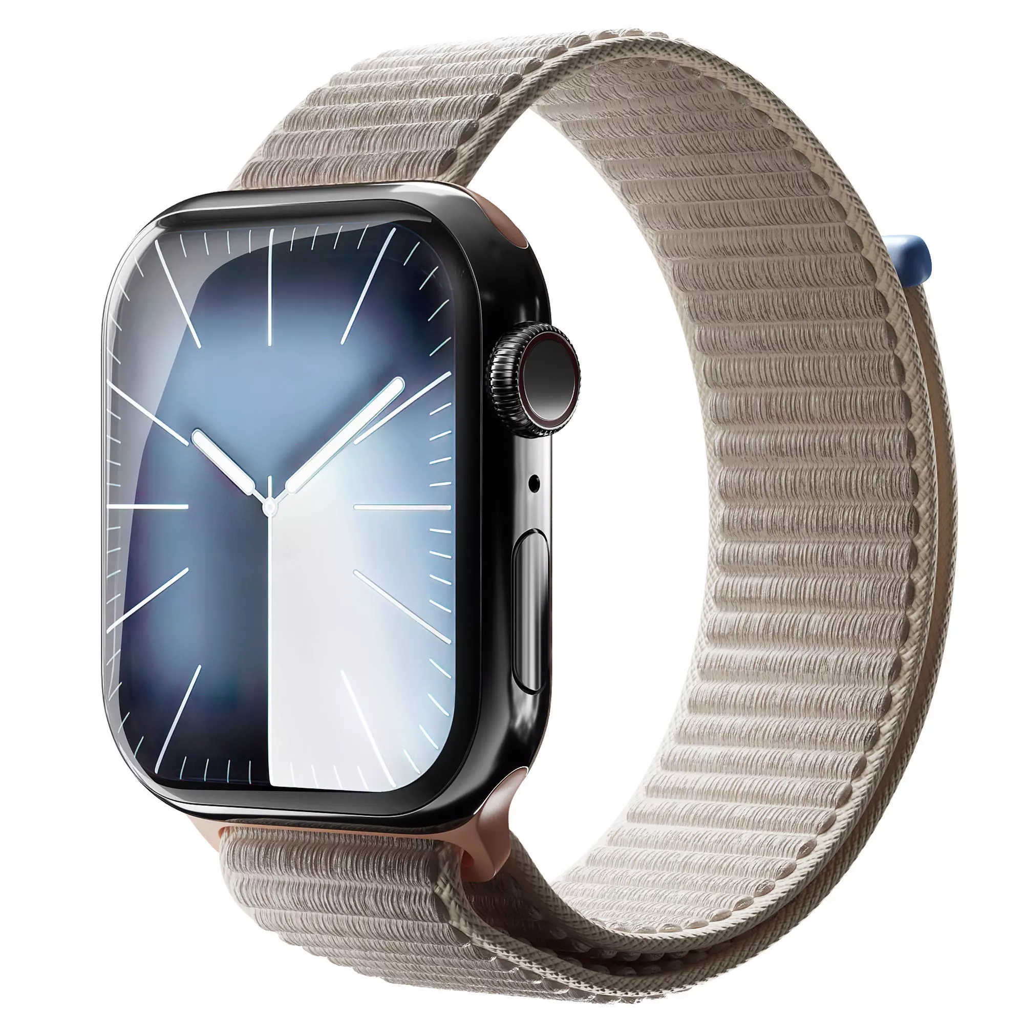 Apple Watch Series 9 Starlight Sport Loop 3D model_0