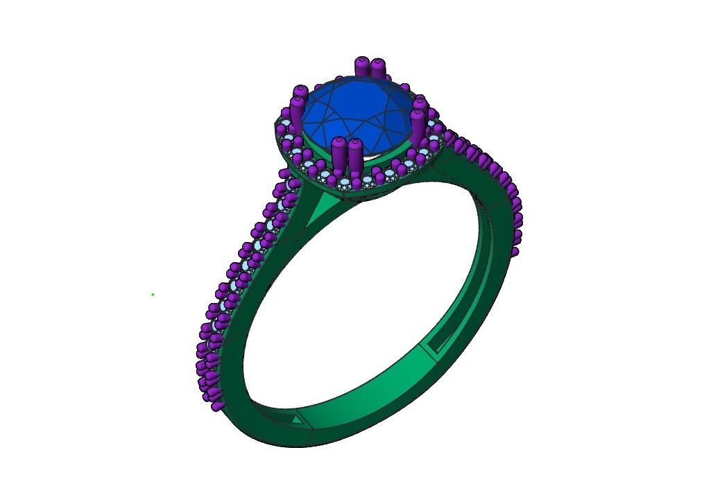jewelry diamond ring 3D print model_11