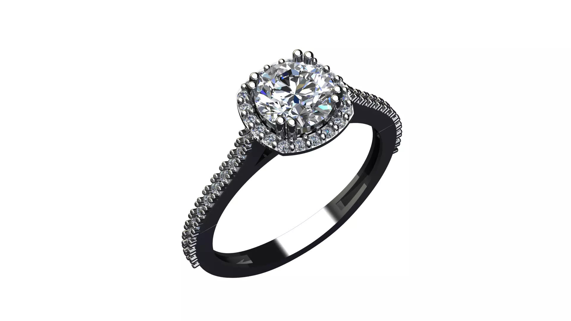 jewelry diamond ring 3D print model_0