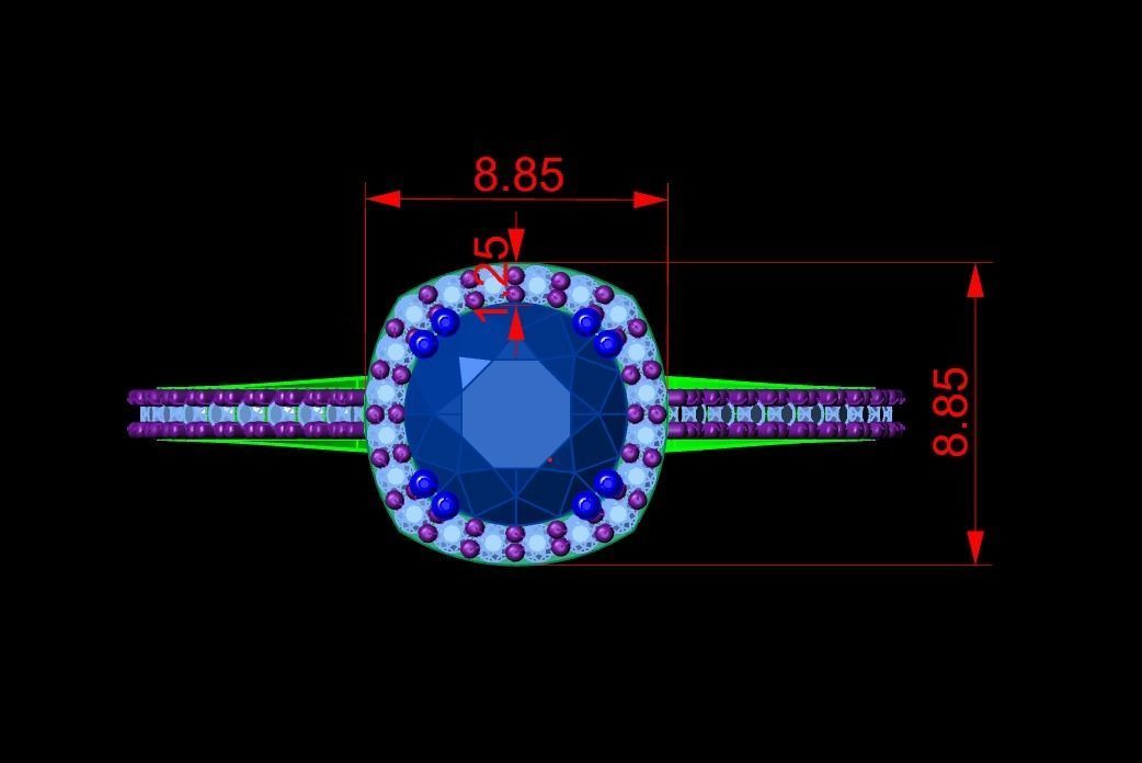 jewelry diamond ring 3D print model_6