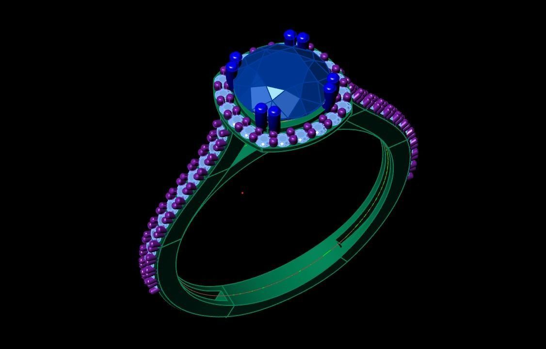jewelry diamond ring 3D print model_4
