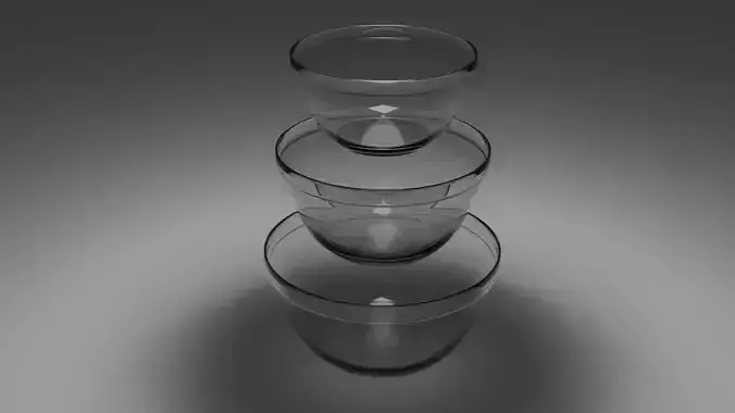 3pc Glass Bowl Asset Pack