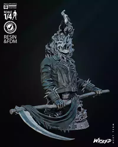 Wicked Marvel Ghost Rider Bust Tested for 3D printing