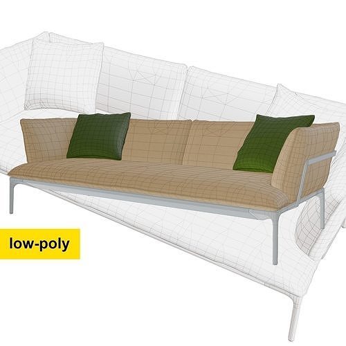 Yale Sofa by MDF Italia low-poly Low-poly 3D model