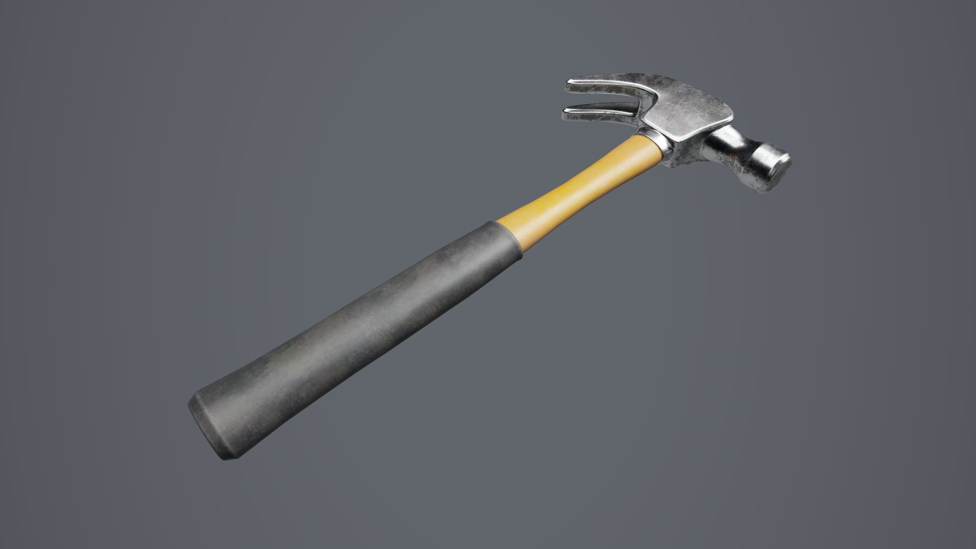 Hammer 01 Low-poly 3D model_1