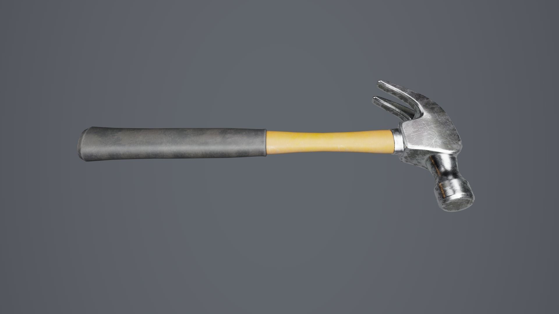 Hammer 01 Low-poly 3D model_2