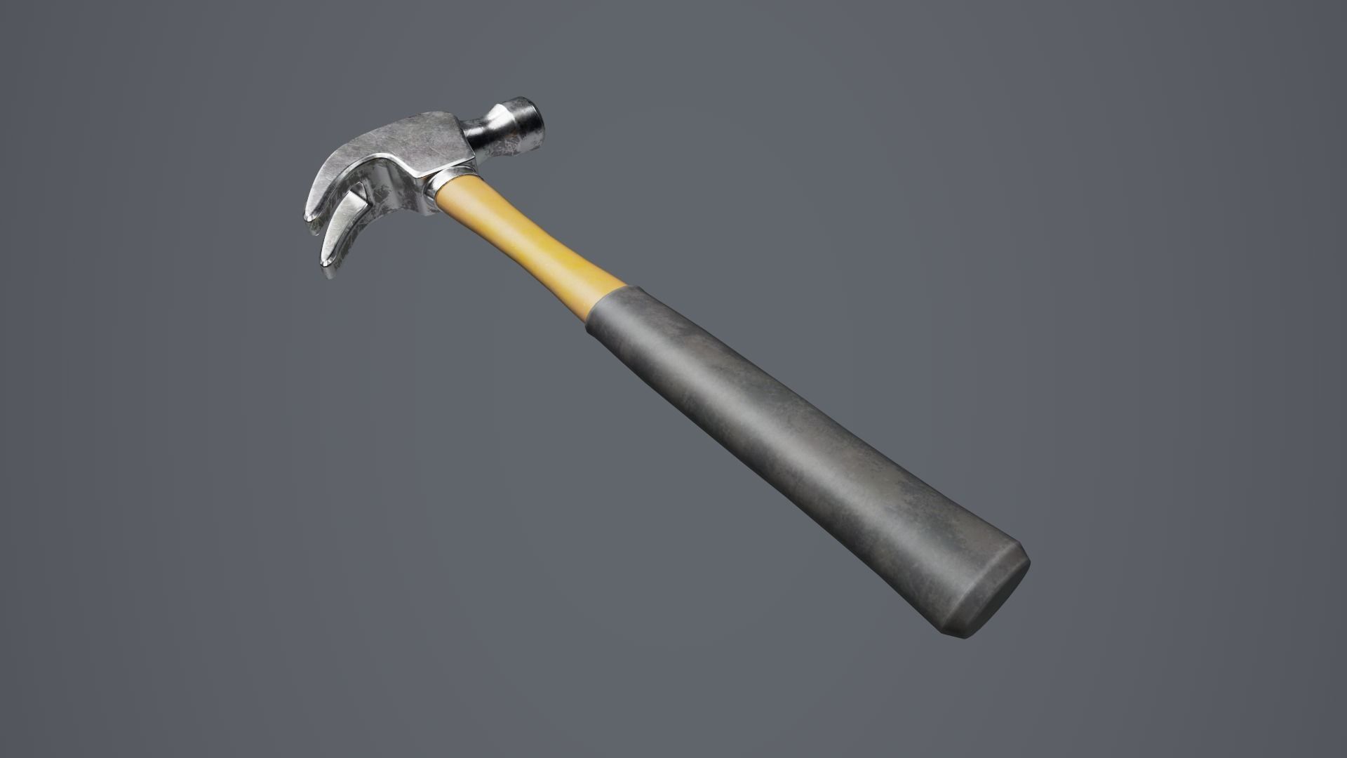 Hammer 01 Low-poly 3D model_7