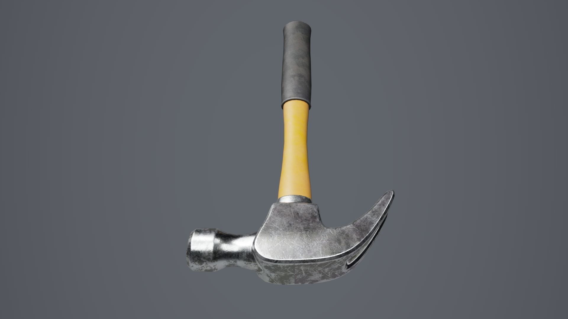 Hammer 01 Low-poly 3D model_4