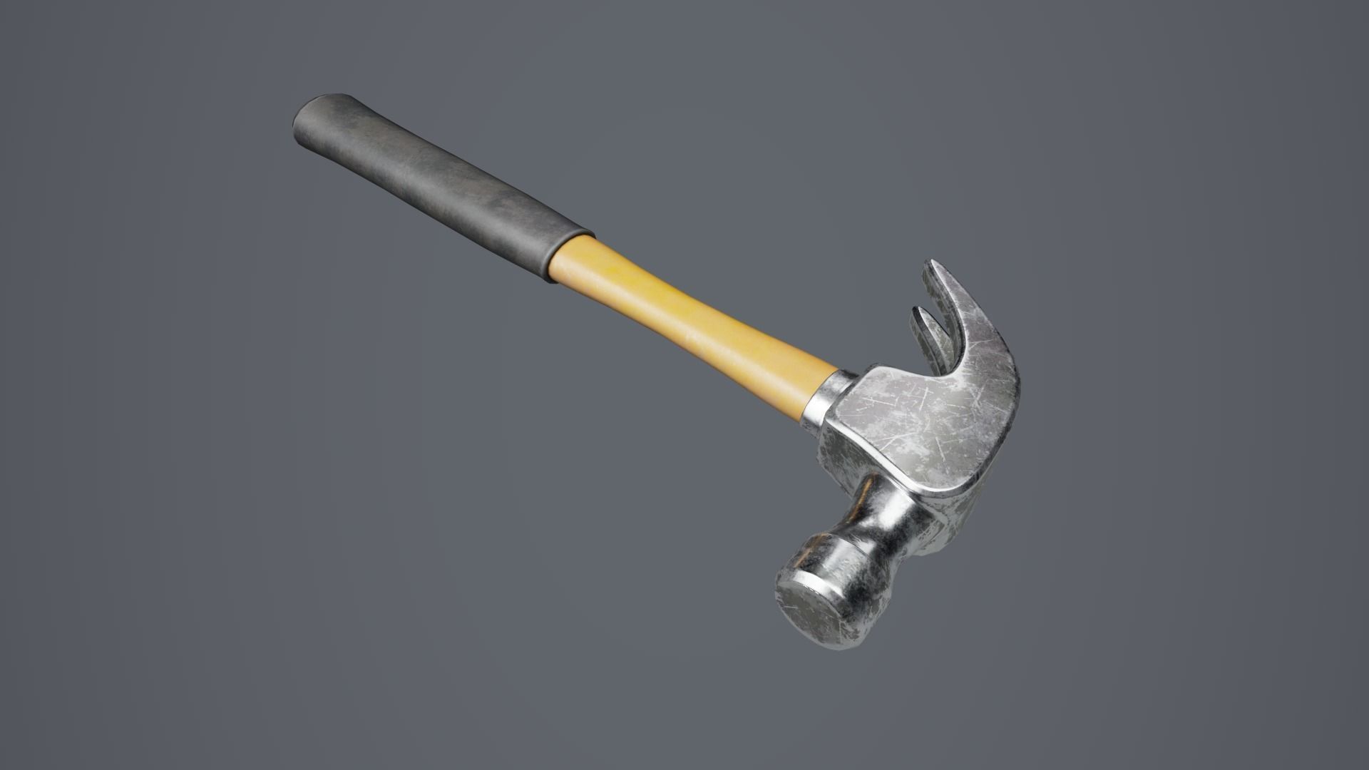 Hammer 01 Low-poly 3D model_3