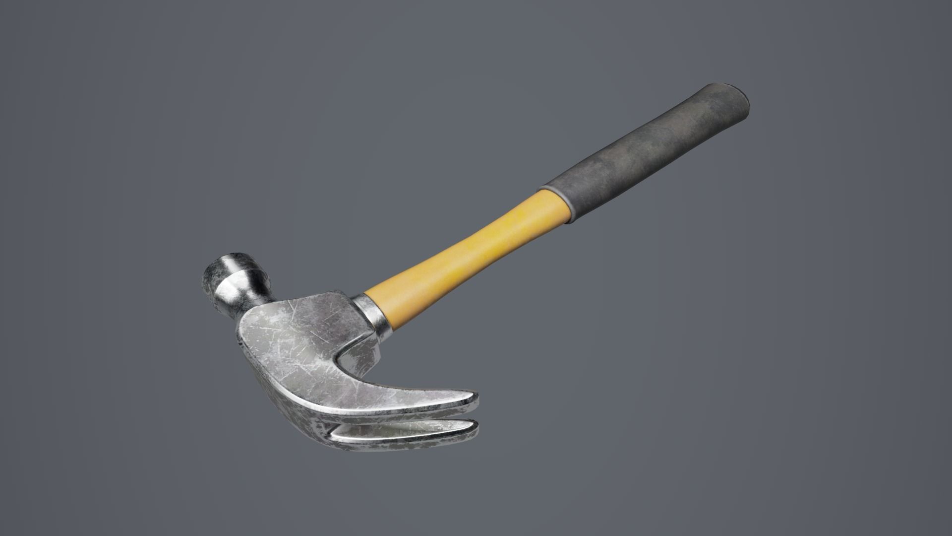 Hammer 01 Low-poly 3D model_5