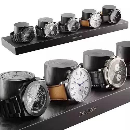 Mechanical Watch Black Collection 3D model