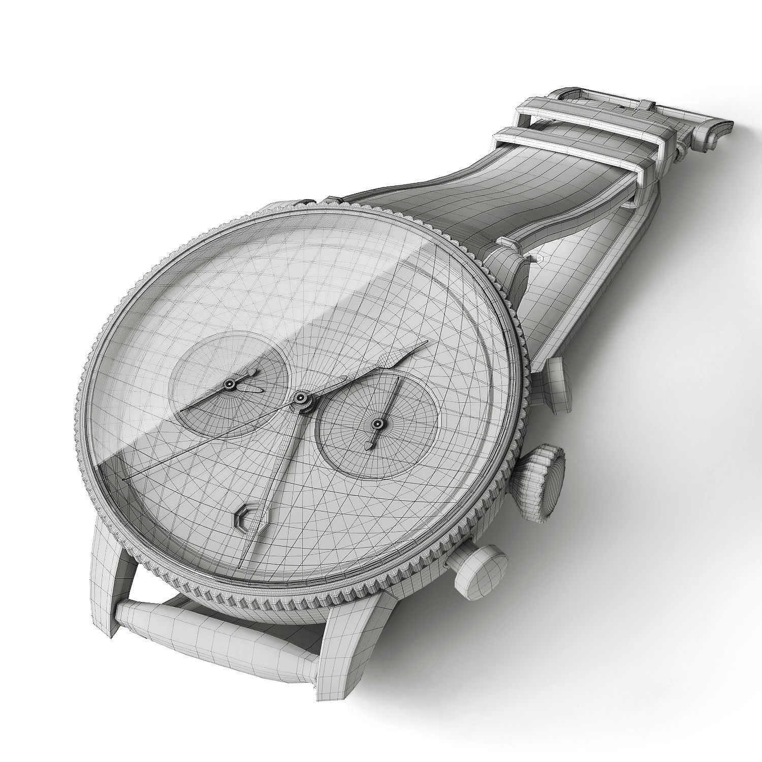 Mechanical Watch Black Collection 3D model_39