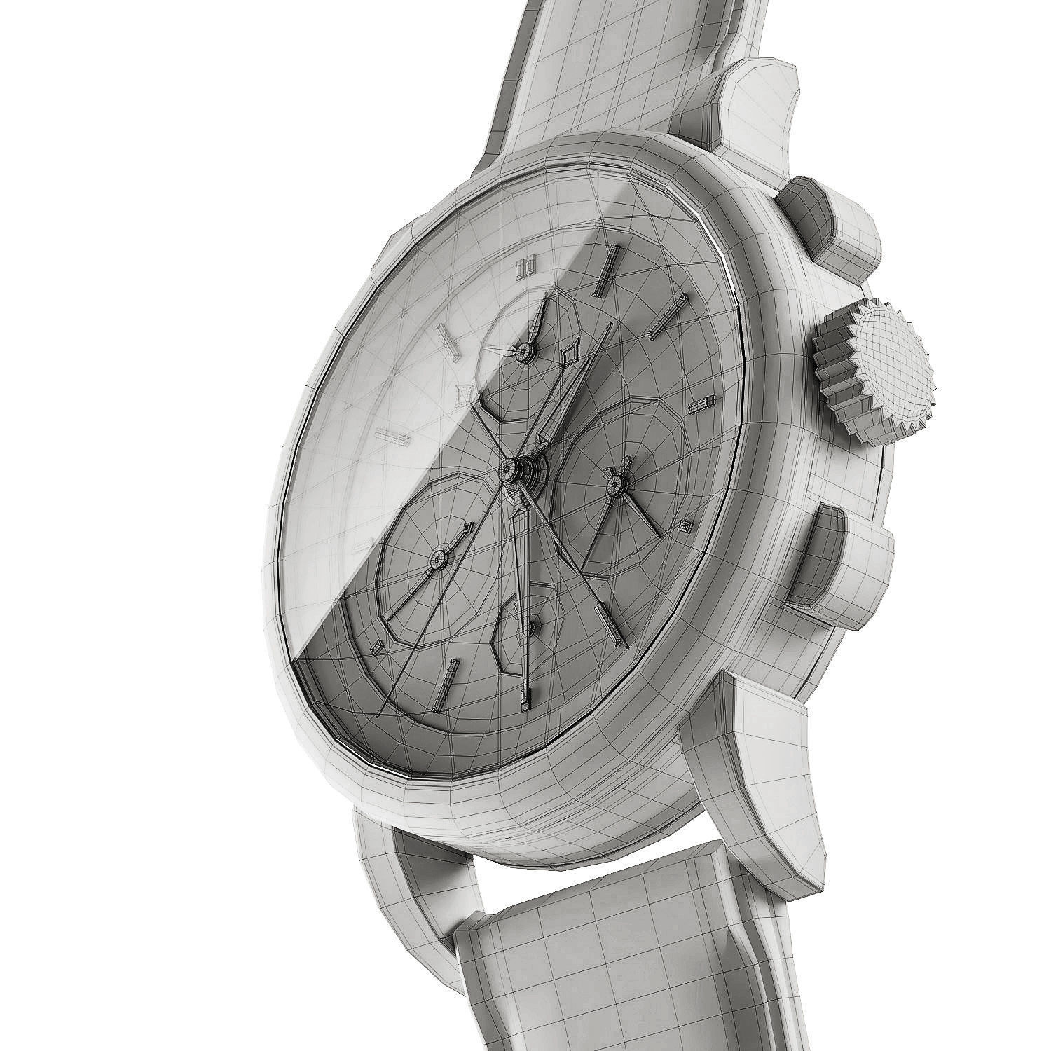 Mechanical Watch Black Collection 3D model_38