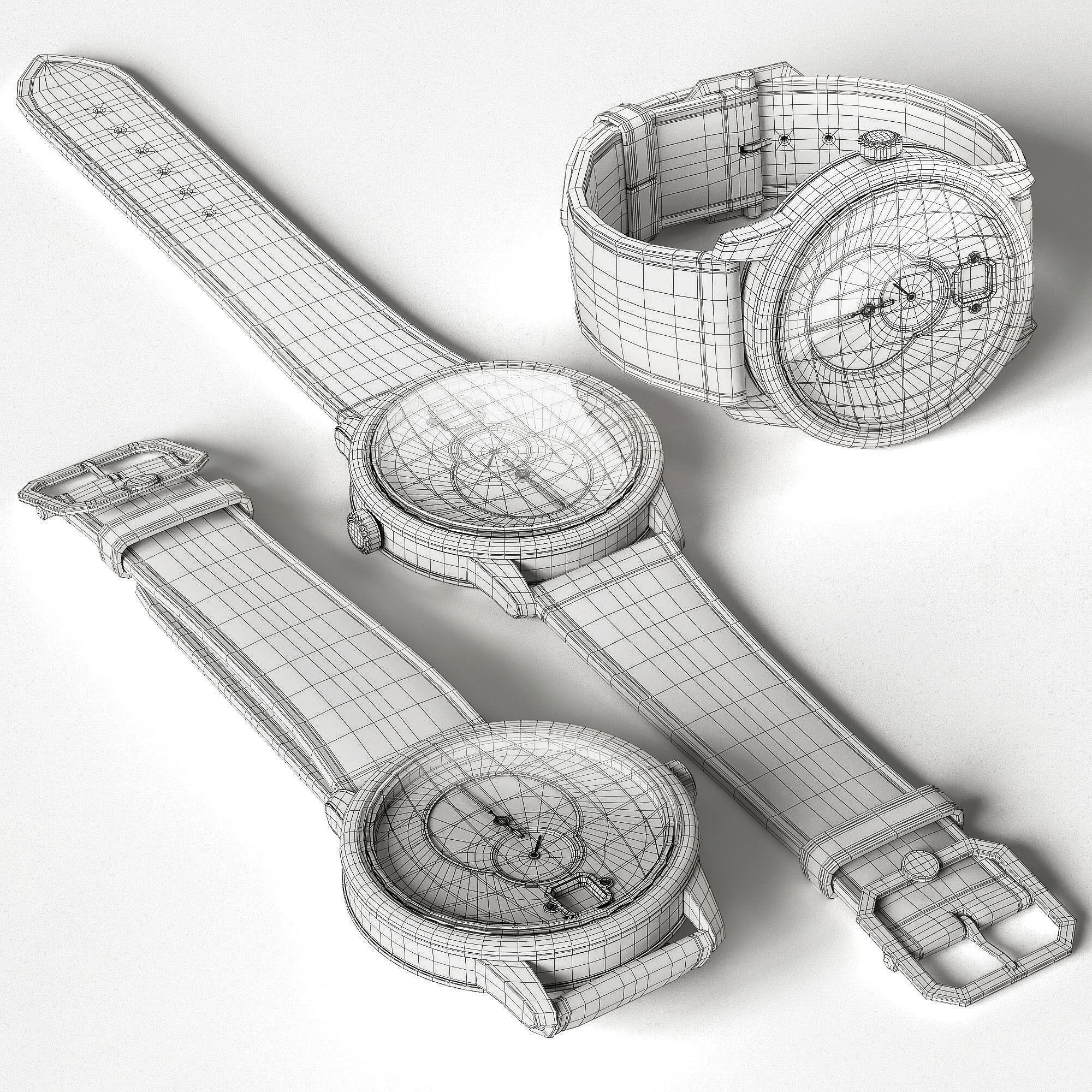 Mechanical Watch Black Collection 3D model_31