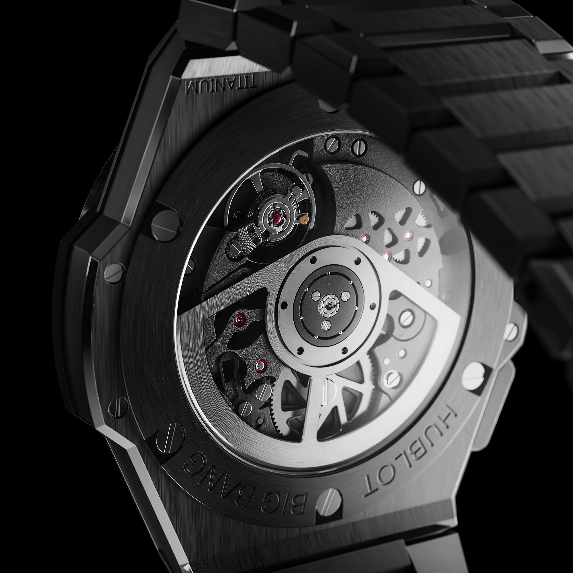 Mechanical Watch Black Collection 3D model_4