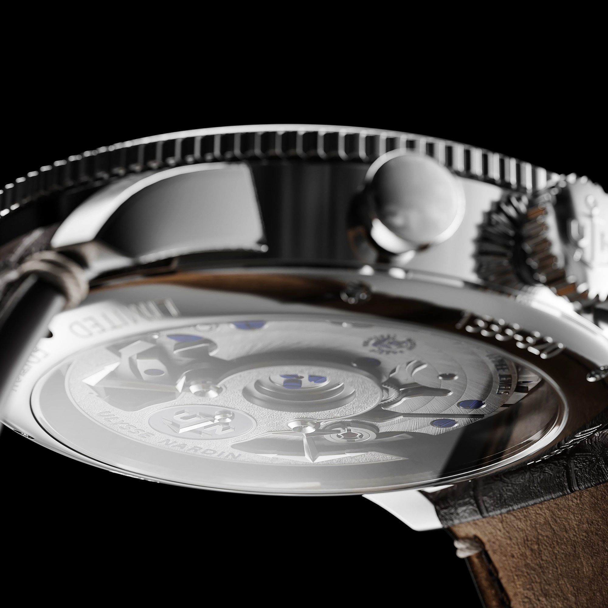 Mechanical Watch Black Collection 3D model_13