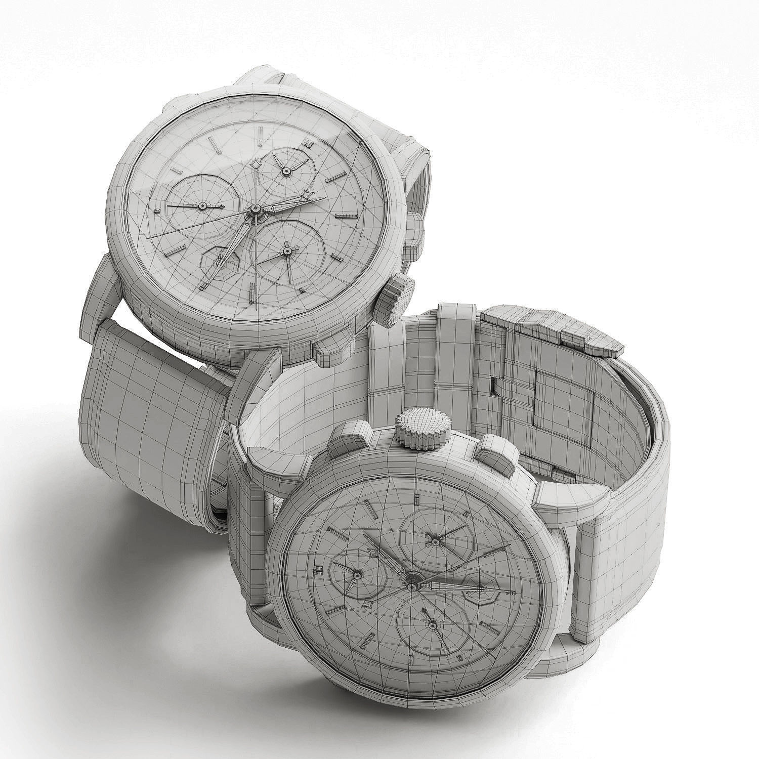 Mechanical Watch Black Collection 3D model_34