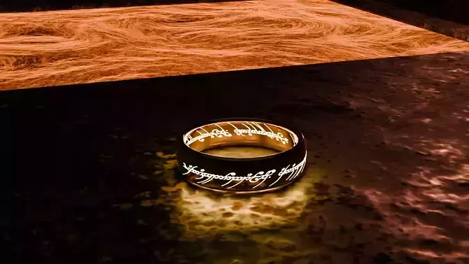 LOTR Ring inspired model Low-poly 3D model