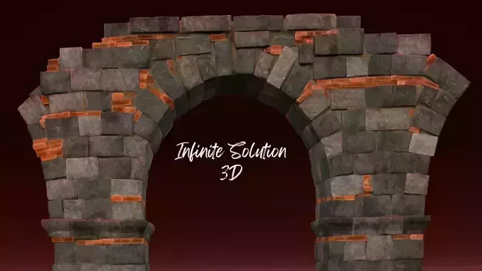 Rock Arch 3D Model Low-poly 3D model