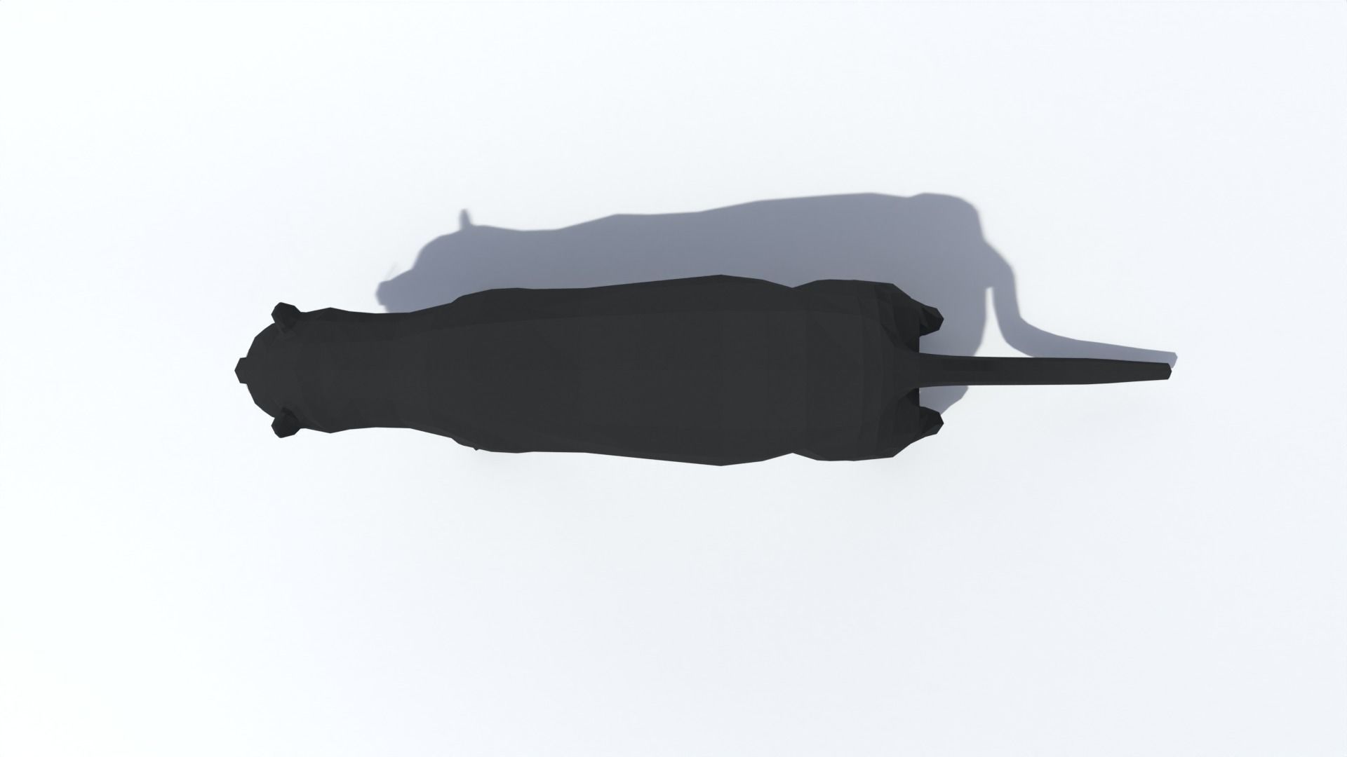 Low Poly Black Panther Low-poly 3D model_8