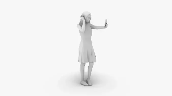 Girl Selfie 3D print model