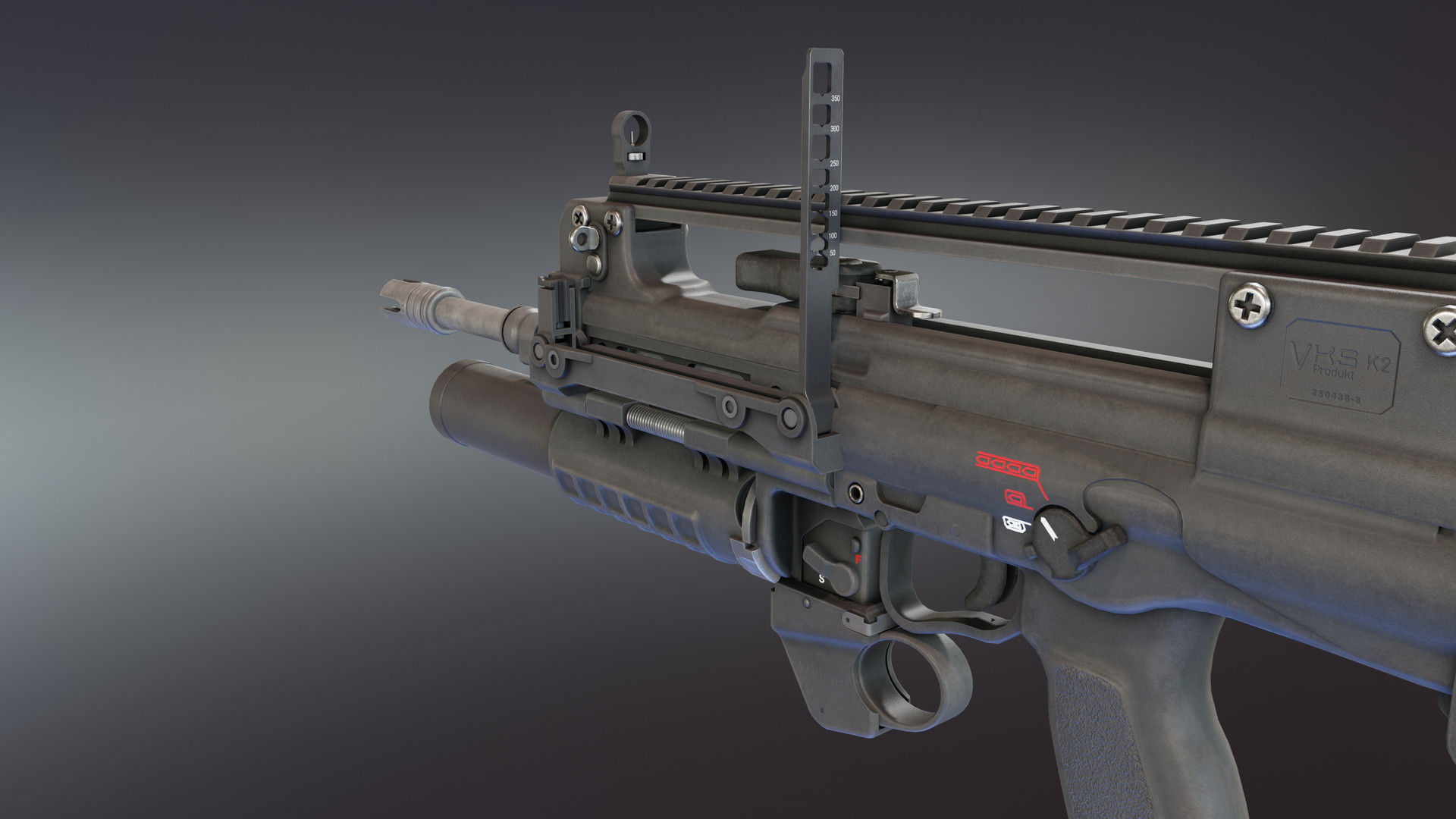 VHS BG Grenade Launcher Low-poly 3D model_4