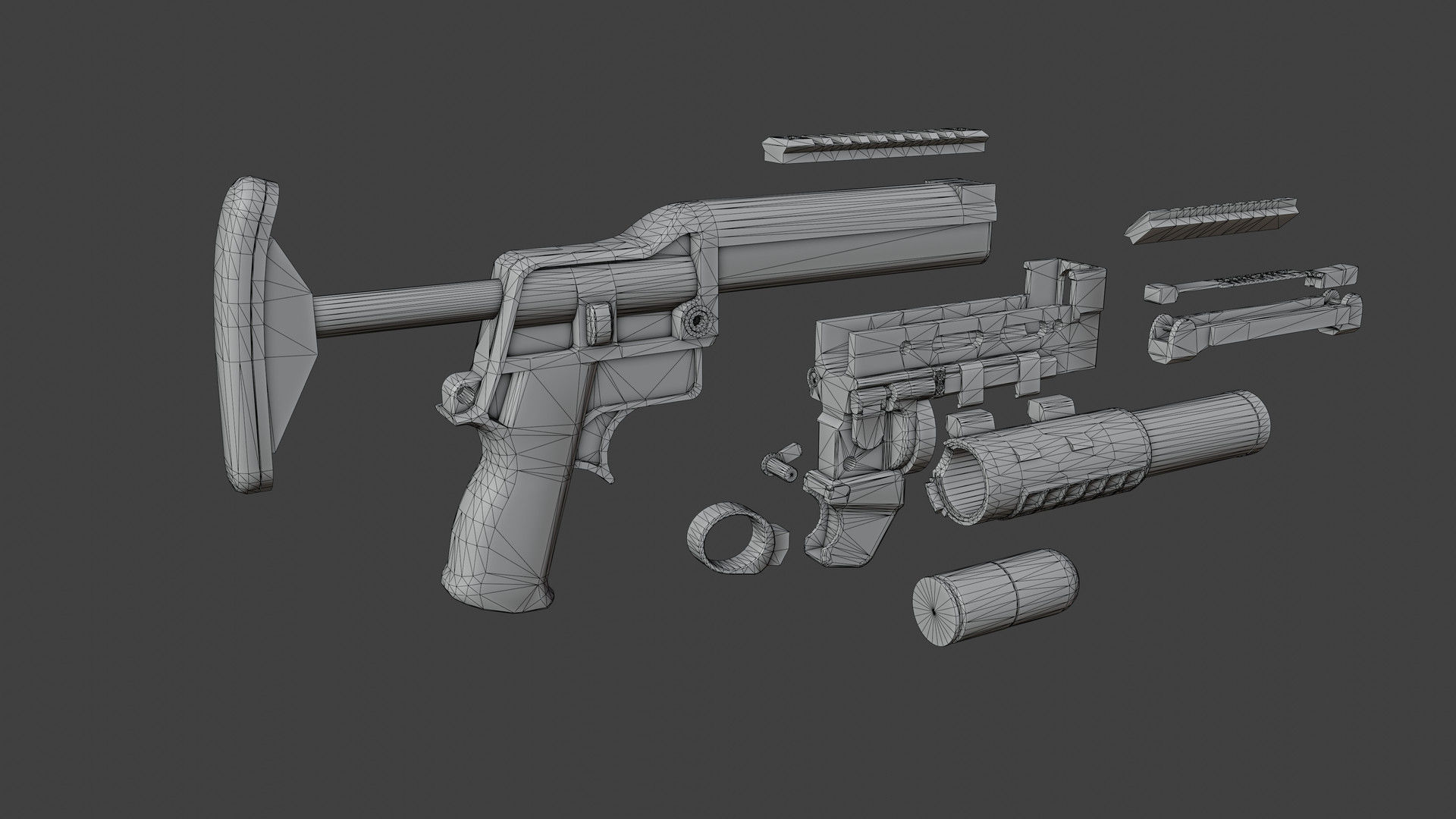 VHS BG Grenade Launcher Low-poly 3D model_8