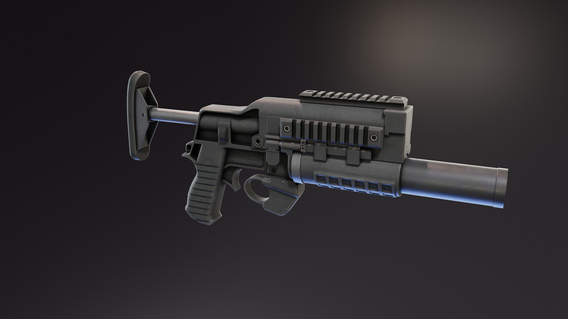 VHS BG Grenade Launcher Low-poly 3D model_2