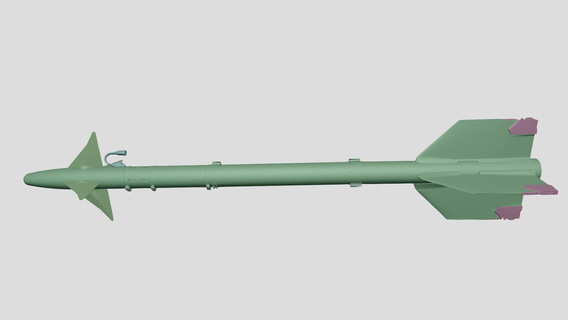 AIM-9L Sidewinder Air-to-air missile 3D model_11