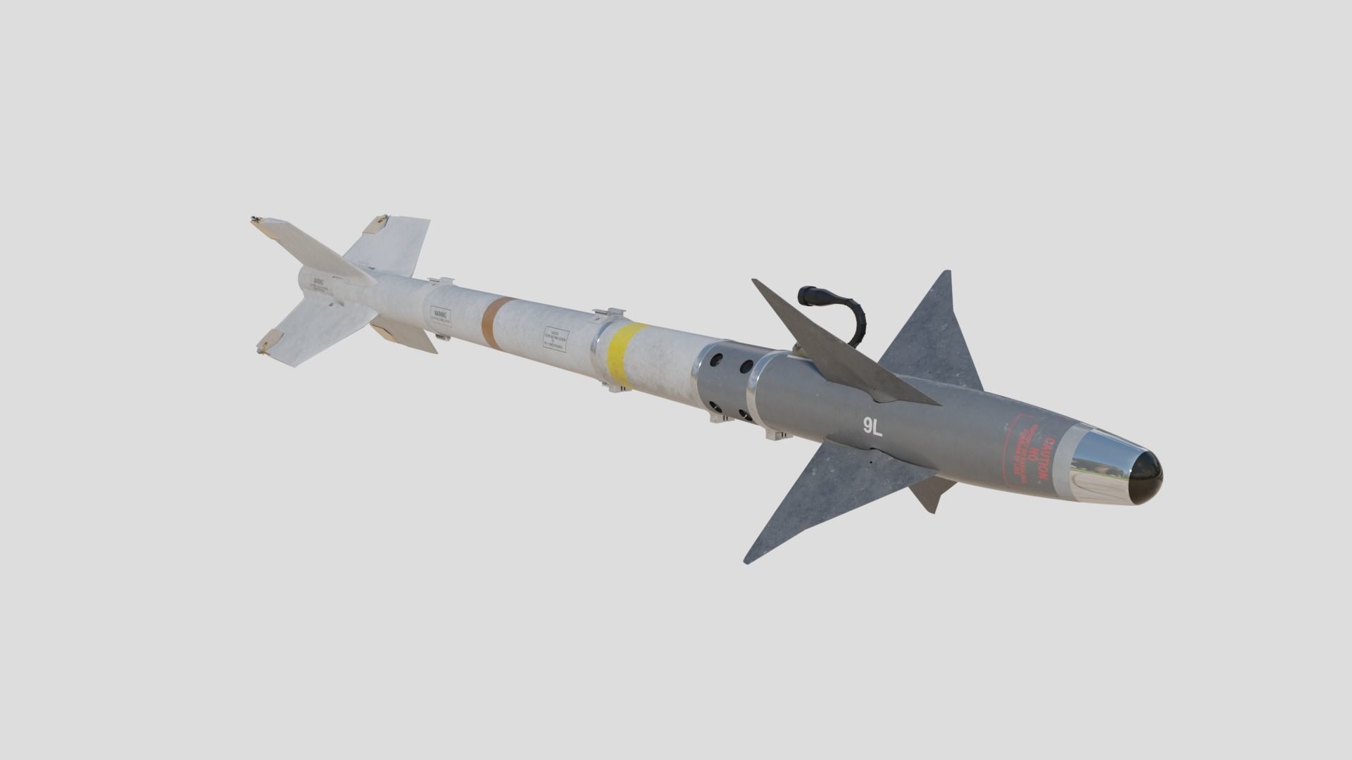 AIM-9L Sidewinder Air-to-air missile 3D model_1