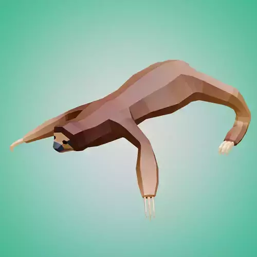 Sloth Low Poly Low-poly 3D model