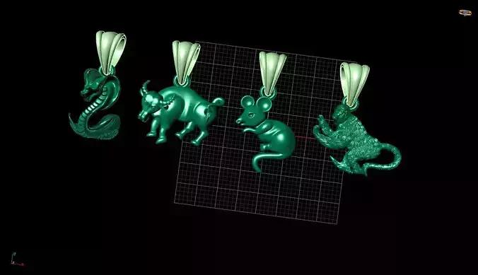 SNAKE BUFFALO MONKEY MOUSE