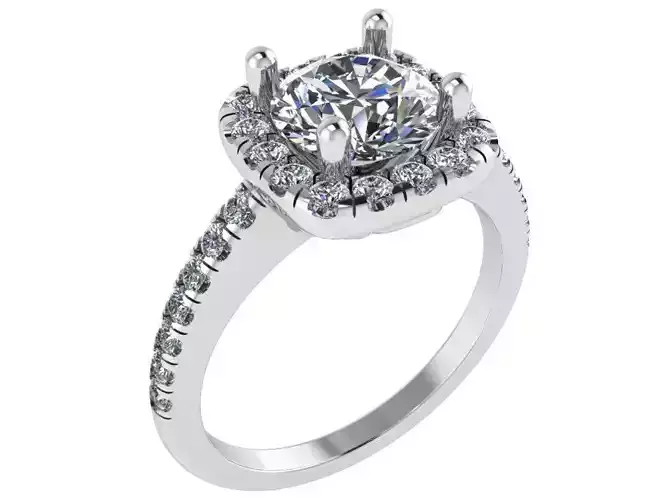 Square Halo Ring 2832