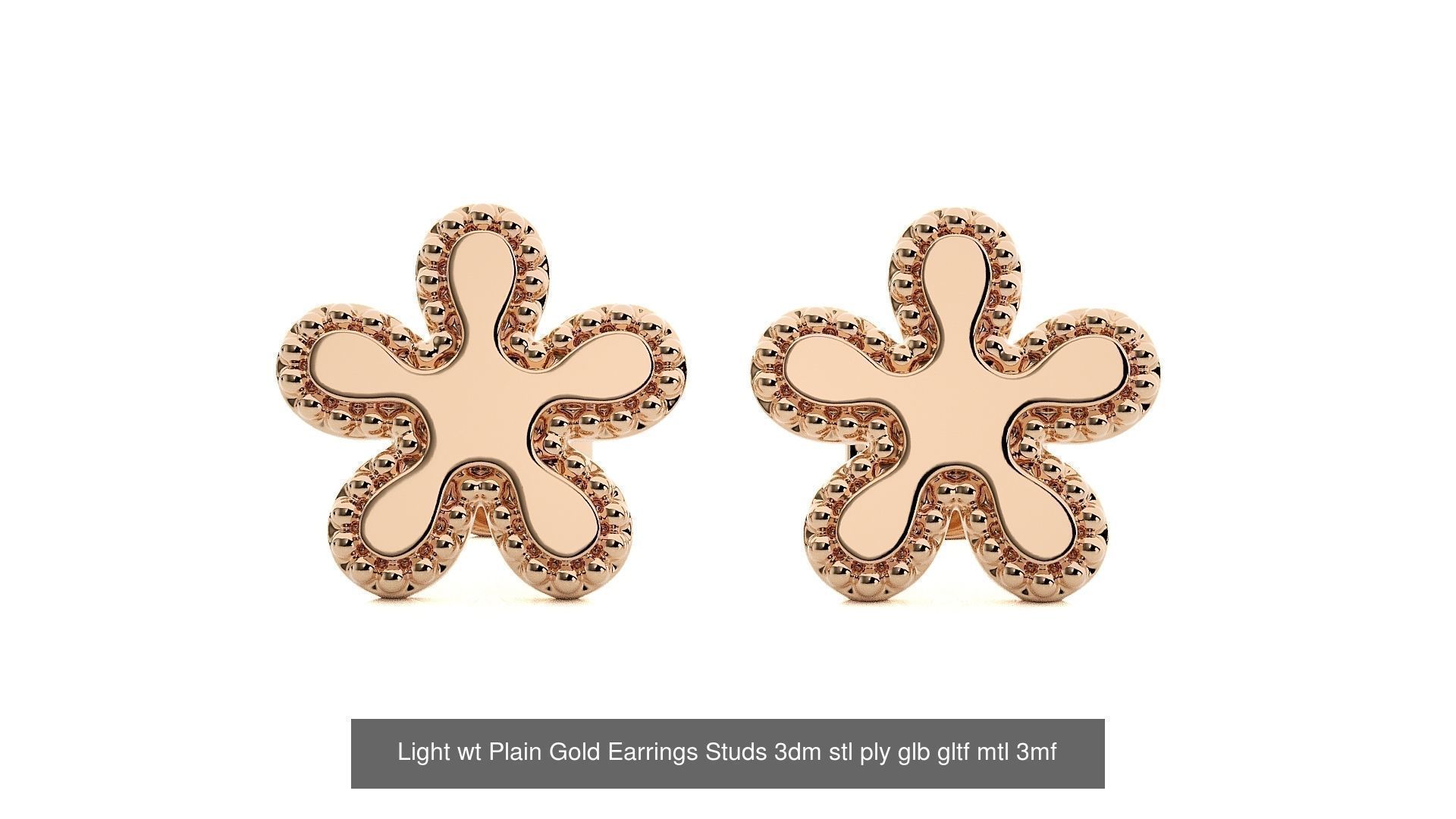 5 Light wt Plain Gold Pendant 3dm stl ply glb gltf mtl 3mf 3D Model Collection_22