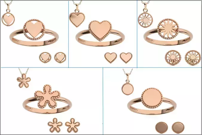 5 Light wt Plain Gold Pendant 3dm stl ply glb gltf mtl 3mf 