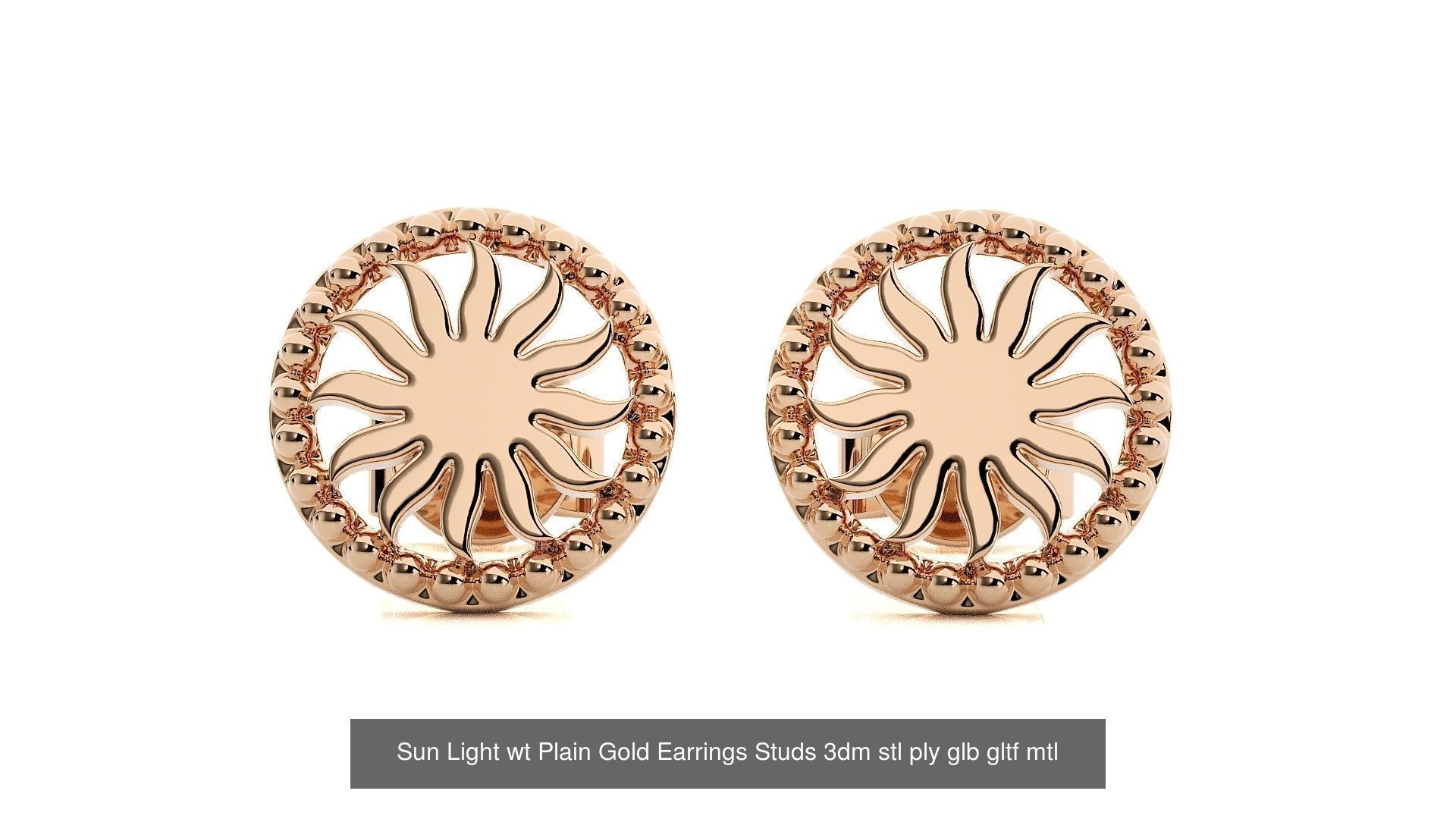 5 Light wt Plain Gold Pendant 3dm stl ply glb gltf mtl 3mf 3D Model Collection_10