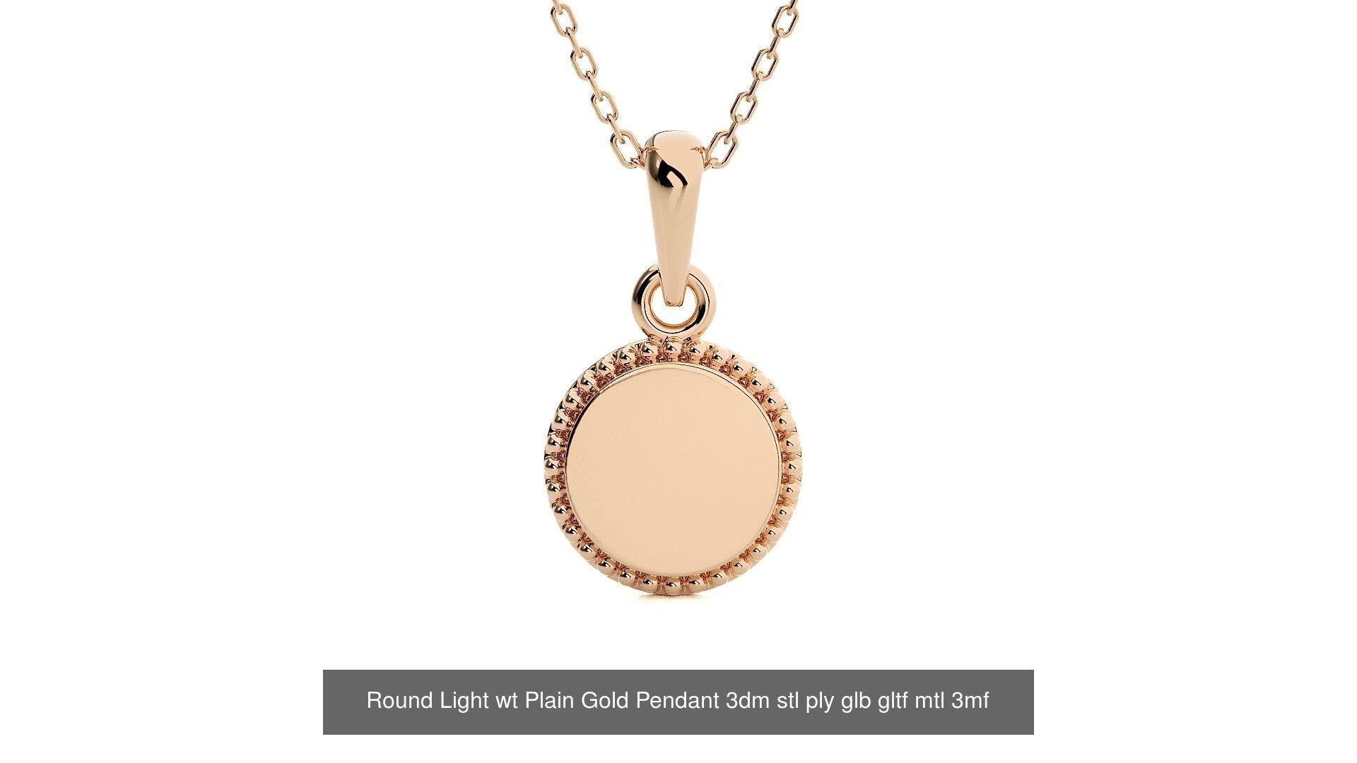 5 Light wt Plain Gold Pendant 3dm stl ply glb gltf mtl 3mf 3D Model Collection_17