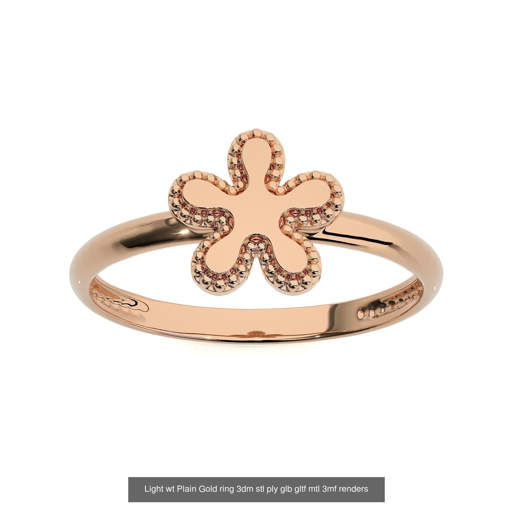 5 Light wt Plain Gold Pendant 3dm stl ply glb gltf mtl 3mf 3D Model Collection_21