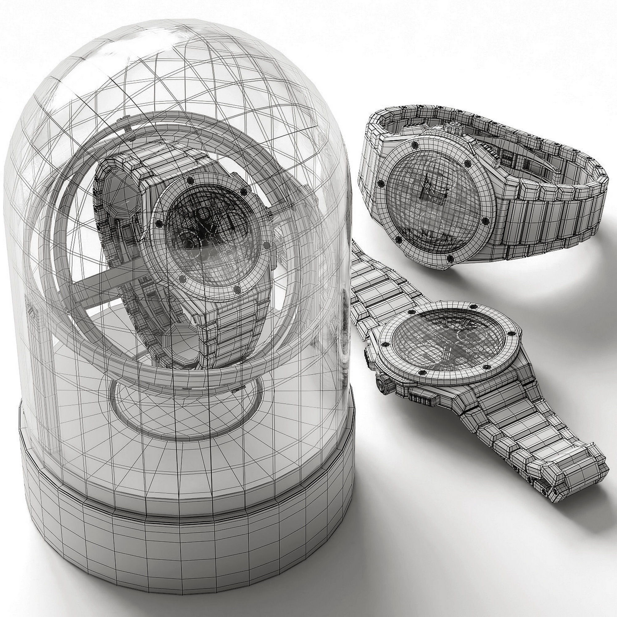 Watch Hublot BigBang 3D model_11