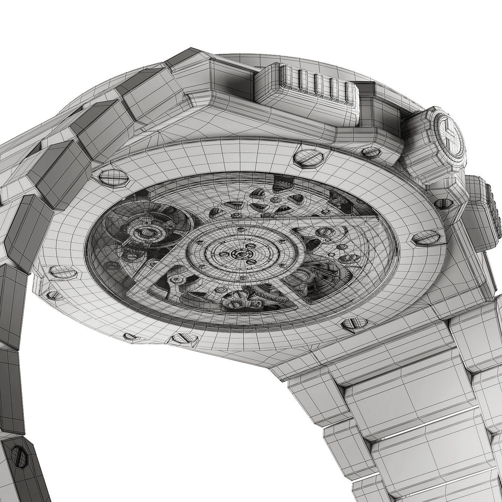Watch Hublot BigBang 3D model_13